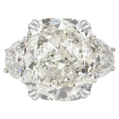 A really amazing diamond. The main stone is certified by GIA FLAWLESS Clarity 100% EYE CLEAN and excellent cut Famous Engagement Rings, Large Diamond Rings, Big Engagement Rings, Cushion Cut Diamond Ring, Contemporary Engagement Rings, Future Engagement Rings, Platinum Diamond Engagement Rings, Solitaire Rings, Cushion Cut Diamond