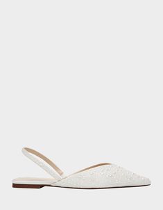 VANCE PEARL - SHOES - Betsey Johnson Betsey Johnson Shoes Wedding, Beach Wedding Bride Shoes, White Wedding Flats, Wedding Shoes Bride Flats, Bridal Flats Shoes, Flat Shoes Wedding, Bride Shoes Low Heel, Bride Shoes Flats, Flat Bridal Shoes