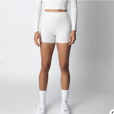 Show More Skin. The Rib Shorts Are Designed To Fit High On The Thigh For A Flattering Impact. Crafted From A Luxe Blend Of Micro Modal And Supima Cotton, The Short’s Comfort-Built Elastic Waistband And Textured Rib Make It Feel Like You’re Wearing Next To Nothing. 48% Micro Modal, 46% Supima Cotton, 6% Spandex Enzyme-Washed For Softness Form-Fitting 3” Length Nwt Size M White Compression Biker Shorts With Built-in Shorts, Fitted White Activewear With Built-in Shorts, White High-waisted Athletic Shorts With Built-in Shorts, Basic White Bottoms With Built-in Shorts, Casual Fitted White Athletic Shorts, White Athletic Shorts With Built-in Shorts, Mid-thigh Length, White Stretch Athletic Shorts, Mid-thigh Length, White Stretch Athletic Shorts Mid-thigh Length, White Compression Bottoms, Mid-thigh Length