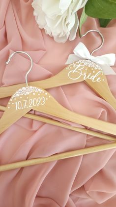 Bridal Wedding Hanger For Bride Wedding Dress Hanger For Getting Ready Pictures Diy Bridal Hangers, Bride Hangers, Bride Hanger Personalized, Bff Wedding, Bridal Party Hangers, Wedding Dress Hangers, Marriage Ideas, Bride Hanger, Wedding Hanger