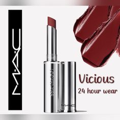 A Kissproof And Transfer-Resistant Lipstick With 24 Hours Of Wear And Rich Matte Colour. Kissproof/ Transfer-Resistant, Comfortable Rich Matte Colour Shade Vicious, Intense Burnt Orange Full Size. Brand New In Box. Authentic. Colour: Locked. Comfort: Loaded. Slip Into 24 Hours Of Rich Matte Colourwith Our Kissproof And Transfer-Resistant Lipstick. Featuring An Ultra-Precise Slim Stick, Our Longest-Wearing Lipstick To Date Effortlessly Douses Lips With A Full-Coverage, Ultra-Creamy Matte Finish. Mac Lady Danger Lipstick, Mac Retro Matte Lipstick, Mac Viva Glam, Lipstick Style, Mac Cosmetics Lipstick, Frosted Lipstick, Mac Retro Matte, Mac Matte Lipstick, Long Wear Lipstick