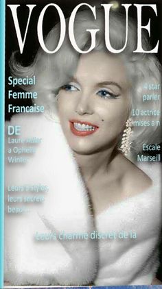 a magazine cover with an image of marilyn monroe