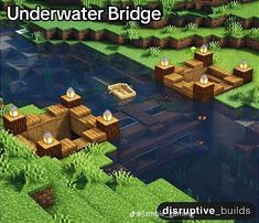 an image of a computer game with water bridges in the background and text underneath that reads, underwater bridge