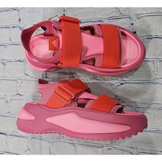 Adidas Womens Sz 12 Mens 11 Mehana Comfy Strap Fashion Sandal Slides Pink If8182 Brand New Unused Condition... 100% Authentic Unisex Shoes Mens Size 11 Womens Size 12 We Buy Our Items As Overstock, Display Model, Open Box And Closeout. Products Are New But May Have Minor Cosmetic Issues Due To Storage Which Will Be In The Description. Most Of Our Items Will Have No Noticeable Issues. Poshmark Disclaimer: When In Doubt Check Out Our Feedback And Browse Our Store. We Sell 100% Authentic Items At G Adidas Sport Sandals For Spring Sports, Pink Sandals With Rubber Sole For Summer, Adidas Sandals For Summer Sports, Open Toe Sport Sandals With Branded Insole For Summer, Adidas Sporty Sport Sandals For Spring, Adidas Synthetic Sport Sandals With Cushioned Footbed, Adidas Casual Sport Sandals For Summer, Spring Sports Slip-on Sandals, Sporty Ankle Strap Sandals For Summer