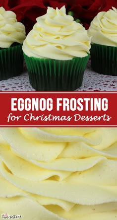 eggnog frosting for christmas desserts