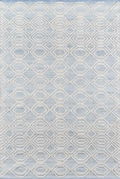 PRICES MAY VARY. INDOOR and OUTDOOR RUG: Hand-woven in India with eco-conscious PET that mimics the look of natural fibers GEOMETRIC DESIGN: Diamonds, squares and evolving elliptical patterns look effortlessly cool in low-key light blue, gray and white shades that instantly soften interior and exterior floors MEDIUM PILE PROFILE: A medium pile height at 0.5 inches makes this rug durable and perfect for any setting UV RESISTANT: All-weather synthetic fibers take seasonal shifts in stride with col Hamptons Rug, Hallway Colours, Blue And White Rug, Eclectic Area Rug, Coastal Rugs, Light Blue Rug, White Shades, Light Blue Area Rug, Rug Direct