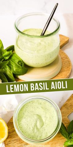 lemon basil aioli is an easy and healthy side dish