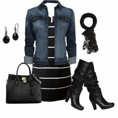 Classic Boots Dresses, Outfit Casual, Clothes And Shoes, Clothing Ideas, Cute Fashion, Work Outfits