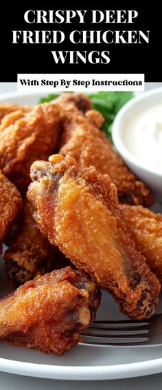 Image for Crispy Deep Fried Chicken Wings Deep Fried Hot Wings Recipe, Fried Whole Chicken Wings, Deep Fryer Chicken Wings, Hot Wings Recipe Fried, Grilled Chicken Wings Marinade, Deep Fried Wings, Deep Fried Chicken Wings Recipe, Chinese Fried Chicken Wings, Fried Wings Recipe