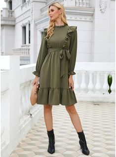 JJ's House Yes Polyester Midi High Neck Fall Winter A-line NO Hunter Green S Height:5.7ft(174cm) Bust:33.5in(85cm) Waist:26in(66cm) Hips:36in(91cm) Dress. #JJ's House #Yes #Polyester #Midi #HighNeck #Fall #Winter #Aline #NO #HunterGreen #S #Dress Mid-length Green Dress For Fall, Green A-line Mini Dress For Winter, Fall Midi-length Mini Dress With Pockets, Fall Season High Neck Green Dress, Green Knee-length Winter Mini Dress, Wedding Guest Dresses Fall, Christmas Elegant, Dresses Fall, Fall Wedding Guest Dress