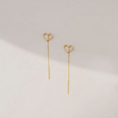 14k Real Gold Dangling Open Heart Earrings is no better way to express your love. Find the long line that connects your heart to hers. Choose a special day to celebrate your love, whether it's a birthday, an anniversary, or simply a regular Friday. D E T A I L S   * Made to Order. * 100% 14k Solid Gold * Choice of Gold Color: Yellow Gold, Rose Gold, White Gold * Chain length: 50 mm / 1.96 inch * Chain thickness: 1 mm / 0.03 inch * Charm width: 10 mm / 0.39 inch * Charm length: 8 mm / 0.31 inch * 14k Yellow Gold Threader Earrings, Elegant Tarnish Resistant Heart Drop Earrings, Elegant Heart-shaped Tarnish Resistant Earrings, Elegant Gold Heart Pendant Earrings, Elegant Heart-shaped Tarnish-resistant Earrings, Elegant Tarnish-resistant Heart Earrings, 14k Gold Filled Yellow Gold Threader Earrings, 14k Yellow Gold Filled Threader Earrings, Elegant 14k Gold Double Heart Earrings