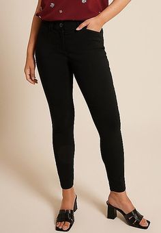 Bengaline Constructed Waist Mid Rise Skinny Dress Pant | maurices Modern Structured Office Bottoms, Sleek Slim Fit Bottoms For Spring, Chic Slim Fit Elastane Bottoms, Modern Structured Bottoms For Spring, Structured Bottoms For Workwear In Fall, Structured Bottoms For Business Casual In Spring, Structured Bottoms For Business Casual Spring Wear, Structured Bottoms For Office In Fall, Structured Fitted Pants For Business Casual