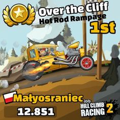 an advertisement for a hot rod ramp race