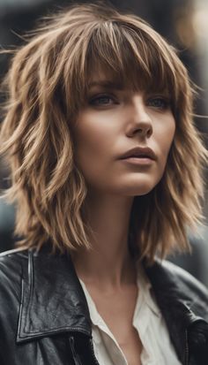 Choppy Shag Hairstyles Medium Fine Hair, Mid Shag Haircut, Medium Shag Haircuts For Fine Hair, Shaggy Bob For Fine Hair Over 50, Mid Length Shag Haircut, Shag Haircuts For Fine Hair, Shaggy Mullet, Shag Hairstyle, Shaggy Bob Hairstyles