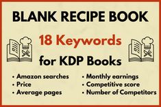 Blank Recipe Book KDP Keyword Research Kdp Books, Keyword Research, Page Number, Recipe Book, Creative Fabrica, Linux, Create Yourself, Click Here, Mac