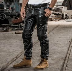 Filling your wardrobe with your desired fashion trends without compromising on quality is not that simple. At Vivcrests, we assure you the perfect craftsmanship along with running Fashion desires. Not like the regular pants, this Mens Leather Quilted Pants gives you a unique look that adds up to your style preferences. **PLEASE SHARE YOUR CONTACT NUMBER FOR FLAWLESS DELIVERY OF YOUR PARCEL It Features: 1 - 100% Genuine Leather is guaranteed without any question. 2- 2 Side & 2 Back Open pockets t Biker Pants With Belt Loops For Motorcycling, Black Leather Pants With Belt Loops For Motorcycling, Black Punk Leather Pants For Biker Events, Leather Biker Bottoms For Motorcycling, Biker Style Leather Bottoms For Motorcycling, Black Fitted Leather Pants For Motorcycling, Fitted Black Leather Pants For Motorcycling, Biker Leather Bottoms For Motorcycling, Biker Leather Pants With Zipper Closure