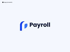 the logo for payrolll is shown in blue and black on a white background