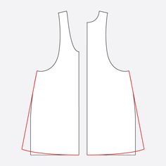 the front and back view of a women's tank top with red piping