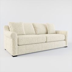 Coziness from every angle in our Bowery Sleeper Sofa. Traditional style, melt-in seating and casual comfort (like rounded slope arms). A versatile collection with seat depth and sleeper options! | Bowery Foam Comfort 87" Sleeper Sofa in Bloke Cotton | American Signature Furniture American Signature Furniture, Value City Furniture, Small Sofa, City Furniture, Sleeper Sofa, So Cool, Living Room Sofa, Traditional Style, Small Spaces