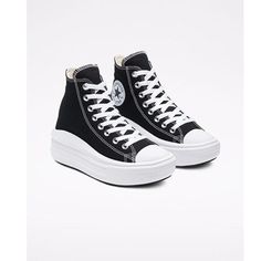 Converse Chuck Taylor All Star Move Hi-Top Black/Natural Ivory/White 568497C. Zapatillas All Star, Chuck Taylor All Star Move, Platform Chucks, Womens High Top Shoes, Shoe Converse, Plateau Sneaker, Women Platform Sneakers, High Top Shoe, Dr Closet