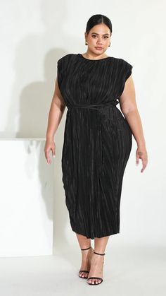 Alexis Dress - black Plus Party Dress, Plus Size Date Night Dress, Sleek Ruched Maxi Dress For Party, Plus Size Work Dresses Professional, Sleeveless Evening Dress With Ruched Back, Dressy Sheath Sleeveless Evening Dress, Formal Sleeveless Mini Dress With Ruched Back, Chic Stretch Evening Dress With Ruched Detail, Stretch Midi Dress With Ruched Bodice For Party