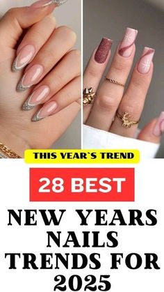 Trendy Dip Nails, Metallic Silver Nails, Caramel Nails, Black And Gold Nails, Nails 2025, 2025 Trends, New Years Nail Designs, Statement Nail, New Years Eve Nails