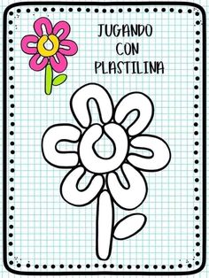 a flower with the words tuganoo con plastilina written in spanish