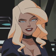 an animated woman with blonde hair and blue eyes