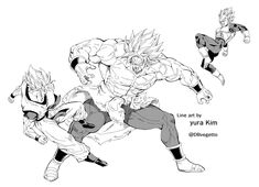 Goku And Vegeta Vs Broly, Cool Art Work, Dbz Manga, Super Broly, Dragon Ball Super Goku, Dbz Art