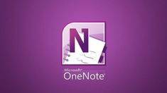 the microsoft one note logo on a purple background