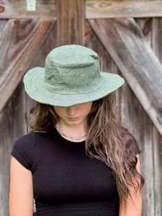 Eco-friendly Hemp Sun Hat - Solid Our hemp sun hat is perfect for any time or anywhere..at the beach, pool, gardening, festival or just hanging around. Solid Color options: Natural or Olive Green Hemp sun hat made from 100% hemp with a soft organic cotton lining, wire brim makes it easy to reshape. Wide brim perfect to protect your head and face from too much sun. This hat is lightweight and flexible so that can be folded for easy carrying. Easily gets back in shape 100% Hemp Adult size - availa Cotton Wide Brim Hat For Beach Season, Wide Brim Cotton Hat For Beach Season, Wide Brim Cotton Beach Hat, Bohemian Sun Hat One Size Fits Most, Bohemian Lightweight Brimmed Hat, Casual Sun Hat For Festivals, Bohemian Brimmed Lightweight Hat, Bohemian Lightweight Hat, Eco-friendly Woven Hats For Spring