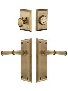 three different types of door handles and knobs