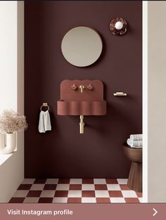 Potty Party, Burgundy Bathroom, Colored Sinks, Bucket Sink, Sarah Sherman, Modern Basin, Concrete Basin, Downstairs Toilet, Bathroom Suites