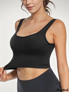 Olivia Mark - Women Seamless High Impact Supportive Sports Bra, Workout Yoga Crop Tank Tops, Women's Activewear Supportive Sports Bra, Bra Workout, Supportive Sports Bras, Workout Yoga, Women's Activewear, Clean Style, Olivia Mark, Chest Pad, Cropped Tank Top