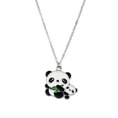 PRICES MAY VARY. UNIQUE DESIGN: This simple and lovely panda necklace, various patterns for choice, makes you eye-catching and pretty Material: Eco-friendly stainless steel chain and metal pendant, nickel free Specifications: Chain length about 16.5" with 2.0" extension chain PACKAGE: Packed with a velvet pocket, no wrapping needed. The perfect gift for panda lover GUARANTEE: No-risk return policy for 180 days. Any questions please contact us, we promise to try our best to solve all problems for Cute Silver Clavicle Chain Jewelry, Adjustable Cute Metal Necklaces, Cute Adjustable Metal Necklaces, Cute Silver Charm Necklaces With Clavicle Chain, Cute Silver Hypoallergenic Necklace, Cute Metal Necklaces For Gifts, Cute Silver Metal Necklace, Cute Silver Jewelry With Adjustable Chain, Silver Kawaii Necklace For Gift