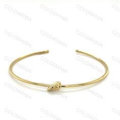 All Our Bracelets Are Made Of REAL 14K GOLD  14K yellow Gold Love Knot Cuff Bangle Bracelet, Real Gold Bangle, Stackable Bangle, Women  Shop our 14K Bracelets https://www.etsy.com/shop/GOLDMANIA?ref=seller-platform-mcnav§ion_id=26925987  Shop On Sale items https://www.etsy.com/shop/GOLDMANIA?ref=seller-platform-mcnav§ion_id=1  Metal: 14K Yellow Gold   Width: 2 IN  Length: 7 IN  Closure: Cuff Weight: 2.80 Gram   Knot dimension: 5 mm   SHIPPED FROM NEW YORK CITY FREE SHIPPING on all orders IN THE Adjustable Yellow Gold Wedding Bangle, Adjustable Yellow Gold Round Cuff Bracelet, Adjustable Yellow Gold Wedding Bracelet, Yellow Gold Plated Bangle As A Gift, Adjustable Yellow Gold-plated Cuff Bracelet, Yellow Gold Plated Bangle For Gift, Yellow Gold-plated Bangle As Gift, Yellow Gold-plated Bangle For Gift, Adjustable 14k Gold Bangle For Wedding