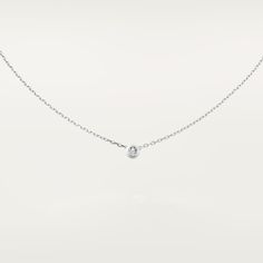 Cartier - Cartier d'Amour necklace, large model - Necklace Woman White gold/Diamond - Cartier d'Amour necklace, large model, 18K white gold (750/1000), set with a brilliant-cut diamond totaling 0.18 carat. Diameter of the pattern: 5.48 mm. Chain length: 380 to 410 mm. Please note that the carat weight, number of stones and product dimensions will vary based on the size of the creation you order. For detailed information please contact us. Trinity Bracelet, Trinity Necklace, Necklace Woman, Cartier Earrings, Cartier Necklace, Diamond Jewelry Necklace, Love Ring, Love Bracelets, High Jewelry