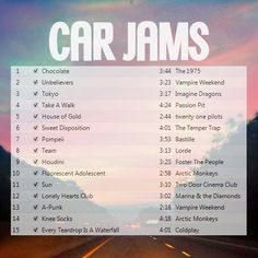 an image of car jams list on the road