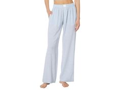 Eberjey Nautico Boxer Pants - Women's Pajama : Wedgewood Blue/White : Stripe it right with your unique fashion mark wearing the Eberjey Nautico Boxer Pants. The mid-rise bottomwear features mid-rise elasticized waist, faux fly with buttons, two on-seam side pockets, and relaxed fit silhouette. Allover stripe print. 63% EcoVero viscose, 37% BCI cotton. Hand wash only. Imported. Blue Summer Sleep Pants, Blue And White Striped Pajamas, Blue Cotton Sleepwear With Button Closure, Blue Button-up Summer Sleepwear, Fashion Mark, Boxer Pants, Wedgewood Blue, Blue Sleepwear With Elastic Waistband, Short Length, Long Sleeve Striped Top