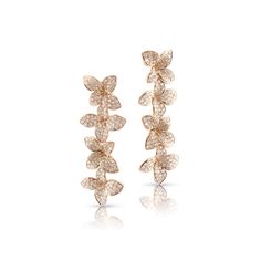 18k Rose Gold Goddess Garden Earrings with White and Champagne Diamonds. Goddess Garden shines and blooms in the Moonlight. It treasures Women’s essence in the beauty of their emotions that turns a tear of joy into a precious gem. Reference: 16181R Champagne Diamond Earrings, Goddess Garden, Garden Earrings, Gold Goddess, Pasquale Bruni, Expensive Jewelry Luxury, Expensive Jewelry, Women's Evening Dresses, Tears Of Joy