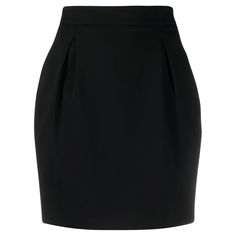 Versace SS20 Black High Waisted Darted Mini Skirt Black silk-blend high-waist darted mini skirt from VERSACE featuring high waisted, back zip fastening and pleat detailing. Brand new with tags. Made in Italy. Size: 40 (IT) Composition: viscose 78%, silk 22% A86563-A222813-A1008 Versace Skirt, Black Silk Skirt, Versace Runway, Silk Mini Skirt, Tulle Long Skirt, Tulle Midi Skirt, Vintage Versace, Knee Length Skirt Pencil, Mini Skirt Black