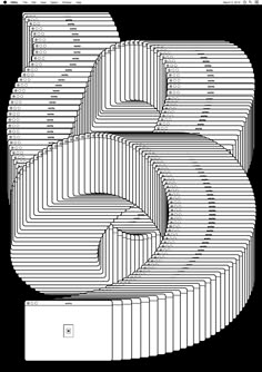 an abstract black and white image with the letter s in it's center, surrounded by smaller lines