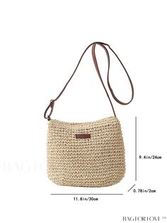 BagForLove - Stylish Straw Bag with a Minimalist Design Product Description Color Beige Type Straw Bag Bag Size Medium Strap Type Double Handle Pattern Type Plain Closure Type Zipper Style Minimalist Material Straw Size Chart INCH CM Strap Length Bag Length Bag Width Bag Height 46.5 inch 11.8 inch 0.8 inch 9.4 inch Strap Length Bag Length Bag Width Bag Height 118 cm 30 cm 2 cm 24 cm Details Pictures Similar Products h2 { text-align: center; } /* æ¢è¡ */ li{ white-space: normal; word-break: bre Crochet Bag Purse, Crochet Bags Purses, Straw Tote, Tapestry Crochet, Knitting Accessories, Style Minimalist, Crochet Bags, Bag Bag, Crochet Tutorial