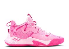 Harden Stepback 3 'Bliss Pink' - Adidas - GY6417 - bliss pink/team real magenta/clear pink | Flight Club Womens Basketball Shoes Colorful, Cool Basketball Shoes Women, High Top Nike Volleyball Shoes, Pink Nike Volleyball Shoes, Pink And Blue Basketball Shoes, Pink Volleyball Shoes Nike, Hot Pink Volleyball Shoes, Pretty Basketball Shoes, Preppy Volleyball Shoes