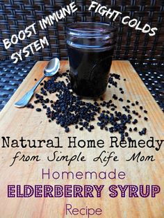 Easy Elderberry Syrup Recipe for an Immune System boost - Simple Life Mom Dried Elderberries, Homemade Elderberry Syrup, Elderberry Benefits, Elderberry Syrup Recipe, Homemade Elderberry, Elderberry Syrup, Holistic Remedies, Syrup Recipe, Healing Herbs