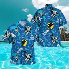 Batman Classic Pattern Hawaiian Shirt Beach Hawaiian Shirt The Hawaiian Shirt is an iconic symbol of laid-back, tropical style. Crafted from lightweight, breathable fabrics, it offers a comfortable and relaxed fit, perfect for warm weather escapades. Its vibrant, exotic patterns evoke the spirit of the Hawaiian islands, radiating a sense of fun and adventure. With its button-up design and collared finish, it strikes the perfect balance between casual and smart-casual attire. Whether you’re strol