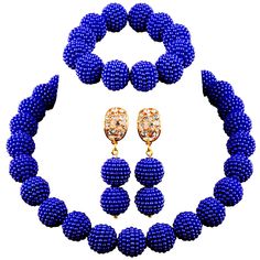 PRICES MAY VARY. laanc Royal Blue Nigerian Wedding African Beads Jewelry Set Women Simulated Pearl Necklace and Earrings African Beads Jewelry Set Nigerian Wedding African Beads Jewelry Set Nigerian Wedding African Beads African Beads Blue Polished Beads Jewelry For Party, Blue Polished Beads Party Jewelry, Blue Polished Bead Jewelry For Parties, Blue Faceted Beads Jewelry For Wedding, Blue Polished Beads Jewelry For Wedding, Elegant Blue Beads For Party, Blue Beaded Jewelry Sets For Party, Blue Beaded Round Beads Jewelry Sets, Blue Beaded Jewelry Sets