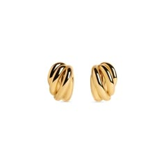 Women's Saturne Earrings in Gold | Balenciaga US Gold-tone Brass Earrings With Polished Finish, Gold-tone Polished Earrings, Classic Gold-tone Earrings For Evening, Polished Gold-tone Earrings, Gold-tone Polished Drop Earrings, Gold-tone Drop Earrings With Polished Finish, Formal Brass Hoop Earrings With Plating, Gold-tone Earrings With Polished Finish For Formal Occasions, Gold-tone Polished Earrings For Formal Occasions