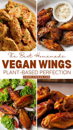 Vegan Wings Recipe Vegan Chicken Wings Recipe, Vegan Wings Recipe, Vegan Witch Recipes, Vegan Fast Food Recipes, Vegan Drumsticks Recipe, Vegan Chicken Wings, Vegetarian Wings, Bbq Cauliflower Wings, Vegan Wings