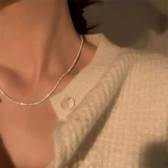 2024 Trend Sparkling Silver Color Choker Necklace for Women Elegant Clavicle Chain Necklace Party Road 96, Christmas Factory, Army Accessories, Woman Of My Dreams, Gemini Rising, Women Choker Necklace, Sparkly Necklace, Love Mom Quotes, Casual Necklaces